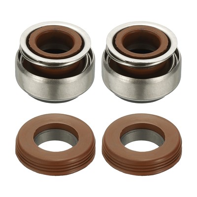 Mechanical Seal Kit, 2Pcs 12mm / 0.5 Inch Rubber Gas Water Pump Replacements