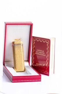 Vintage Cartier Trinity Oval Gold Plated Lighter