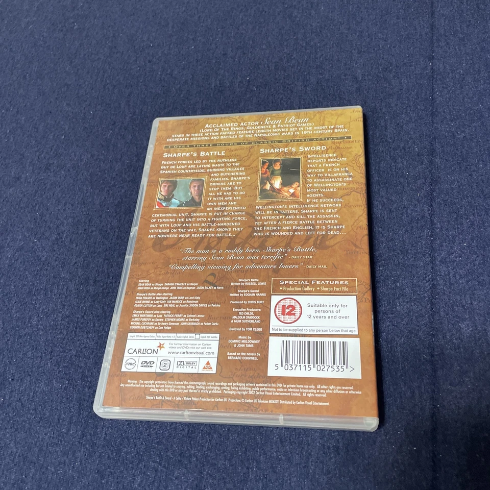 Sean Bean is Sharpe (Sharpe’s Battle & Sharpe’s Sword)  2 Disk Set Foto 2 de 4