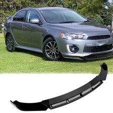 For Mitsubishi Lancer Glossy Black Front Bumper Lip Spoiler Splitter Body Kit