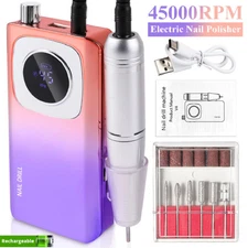 45000RPM Rechargeable Electric Nail Drill Machine Portable Cordless Nail File