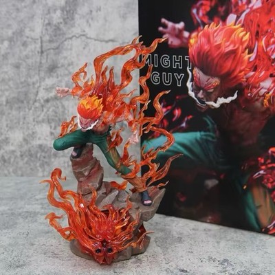 Naruto Might Guy Figure Ten Years of Shinobi Anime 26cm Action Figure With Light