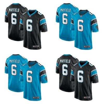 Men's Carolina Panthers 6 Short Sleeve Top Stitched S-3XL