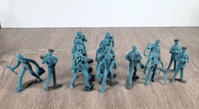 15 Vintage Air Force Blue Plastic Soldier Tim Mee Toys Army Men  65mm 2.5 inch