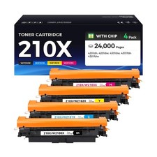 210X High-Yield Toner Cartridge Set 4-Pack Compatible for HP 210X W2100X 210A...