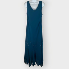 Vestido de hadas SL Fashions | 20W | Gasa verde azulado | Dobladillo asimétrico | Caprichoso