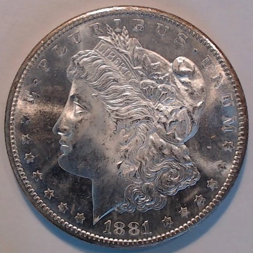 1881-S Morgan Silver Dollar, Brilliant Uncirculated, High Grade