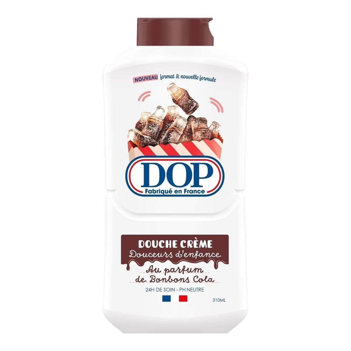 Gel douche crème DOP cola un parfum d'enfance et de souvenirs partagés en lot de 4 bouteilles