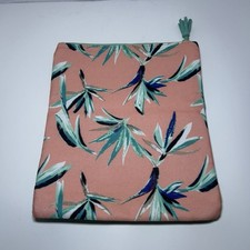 RACHEL PALLY Reversible Clutch Purse Paradise Tropical Mint Coral Fold Over Bag