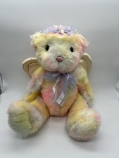 Toys R Us Y2K Animal Alley Tye Dye Pastel Soft Plush Bear Angel Wings 11.5