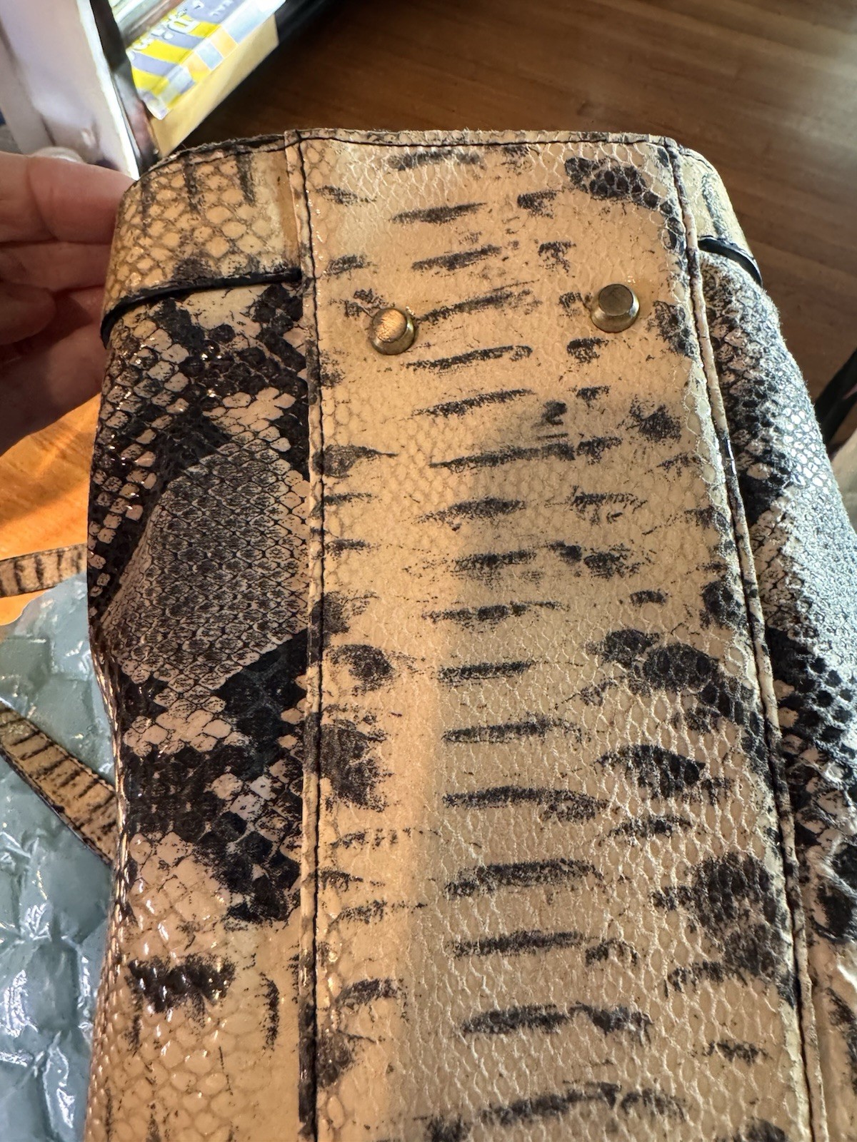 The Find Python Pattern Leather Large tote Handba… - image 11