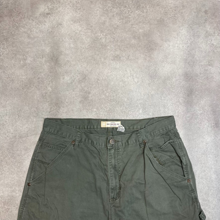 Vintage Carpenter Shorts Mens USA Baggy 90s Workwear Bottoms, Green 36" image 3