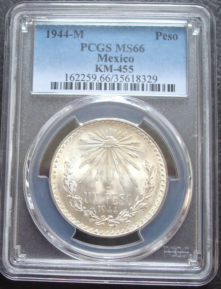 1944 Mexico Peso Silver Uncirculated PCGS MS66 | eBay