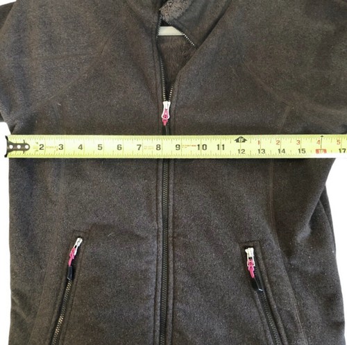 Nike ACG Fleece Thermal Jacket Womens Size S Full Zip Faux Fur Lined Gray Pink - Picture 8 of 9