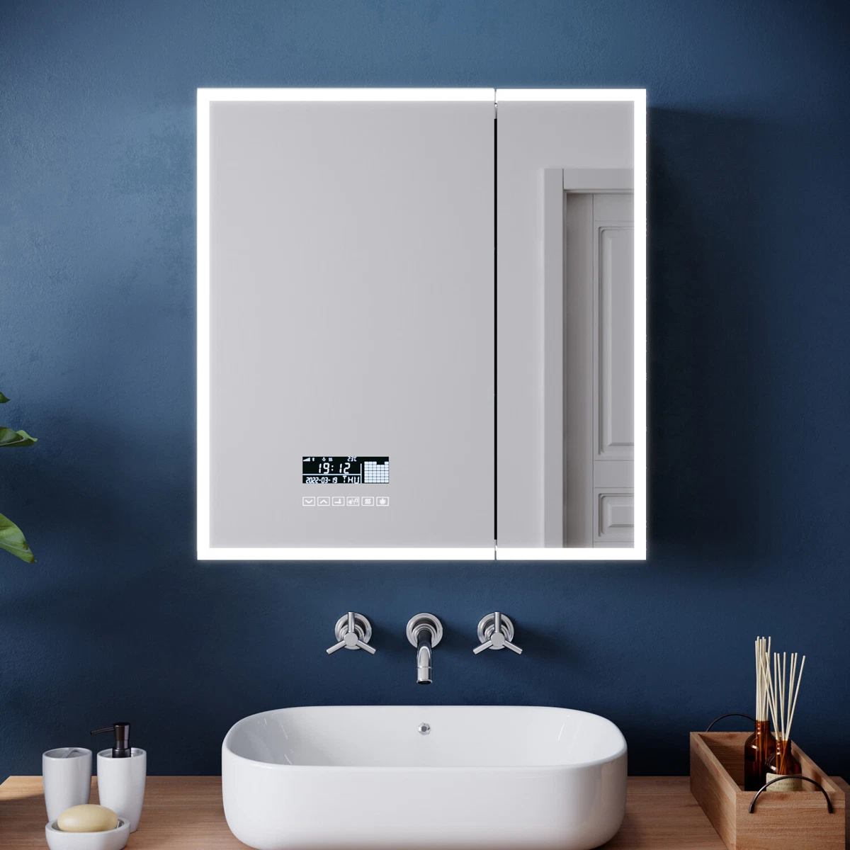 Langford Led Illuminated Bathroom Mirror With Shaver Socket