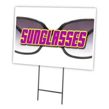 Sunglasses Yard Sign & Stake outdoor plastic coroplast window