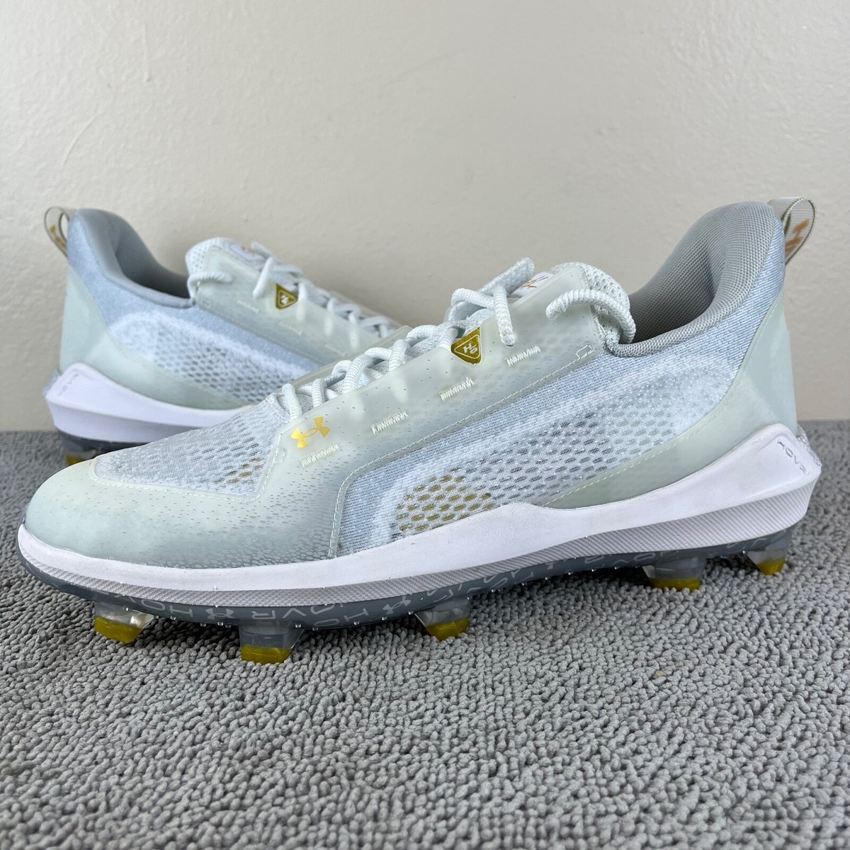 アンダーアーマー メンズ 野球 スパイク Under Armour Men's Harper 6 Elite TPU Baseball Cleats - White/ Under Armour Harper 6 Elite TPU White Gray Baseball Cleats Men's