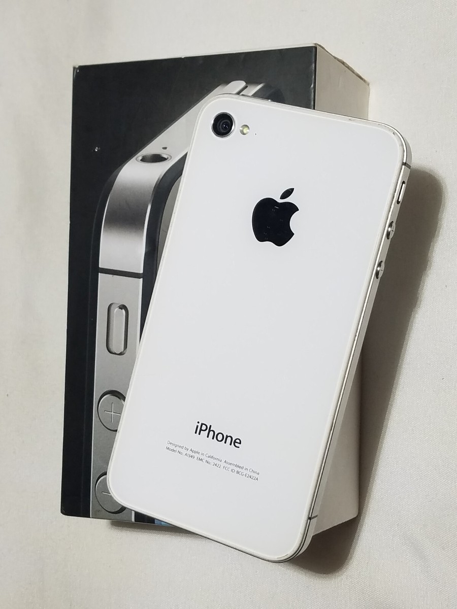 Rare 16GB Vintage Apple iPhone 4 White CDMA Cell Phone Smartphone