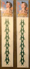 Temporary Tribal Tattoo Armband Set of 2 Leaf Green 8.25 NEW