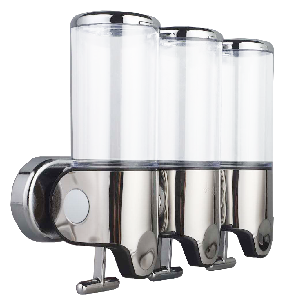 DEEABLO NEW YORK Triple Chamber Wall Mounted Bathroom Shower Soap Pump