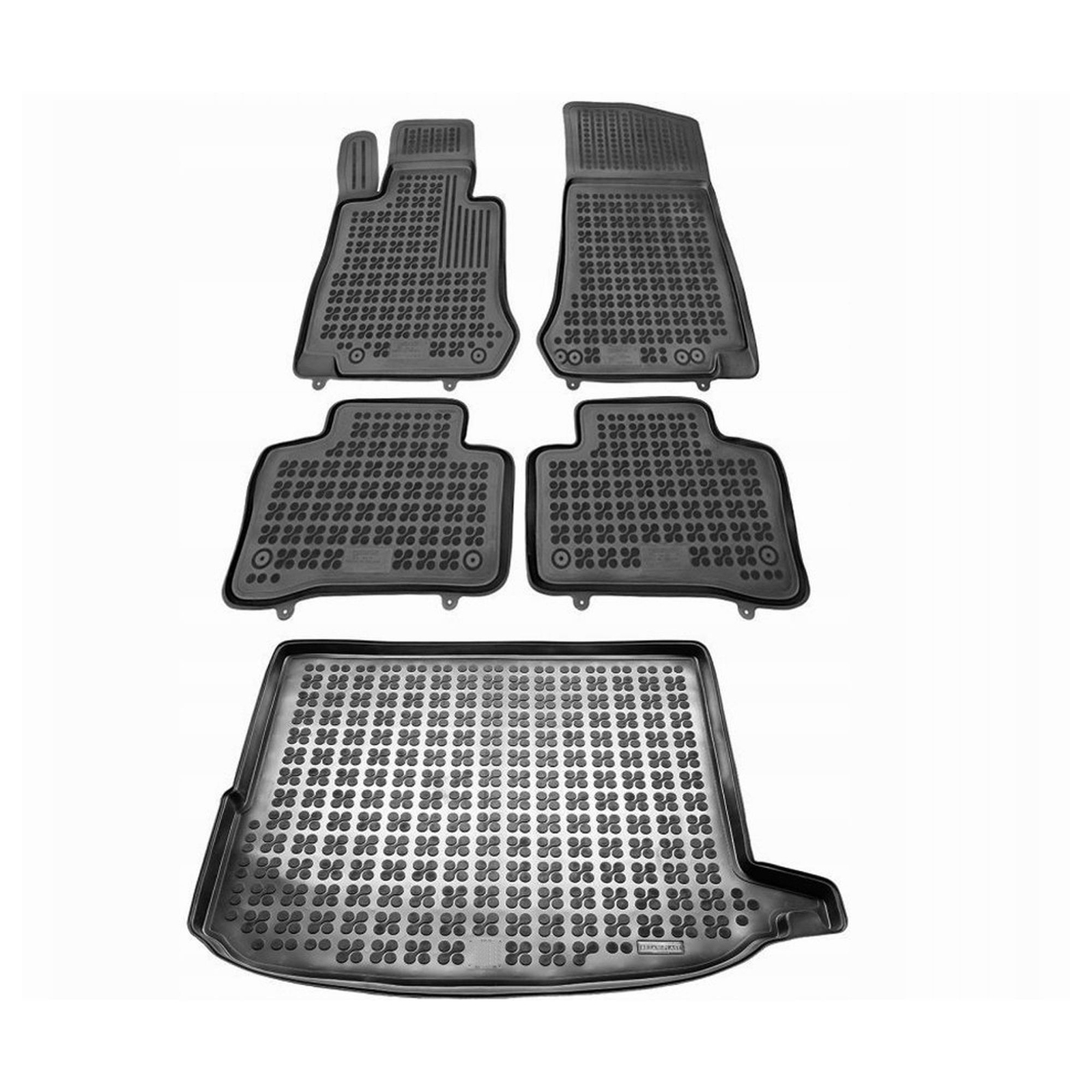 Tapis de sol sur mesure Mercedes GLC C252 Coupé en velours noir premium de 2016