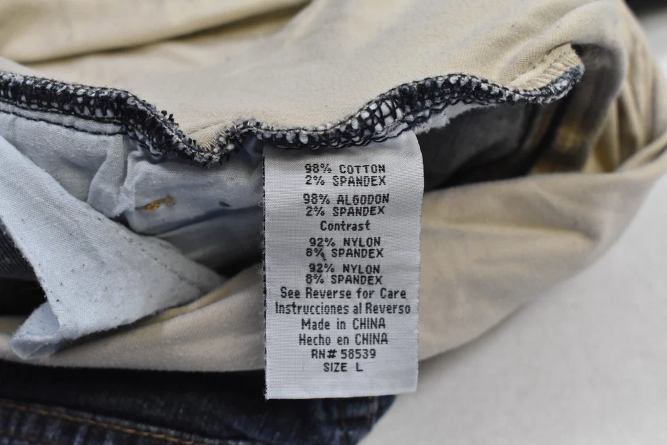 Pantalones de mezclilla azul corte bota lavado medio Common Genes Maternity para mujer L Foto 3 de 4