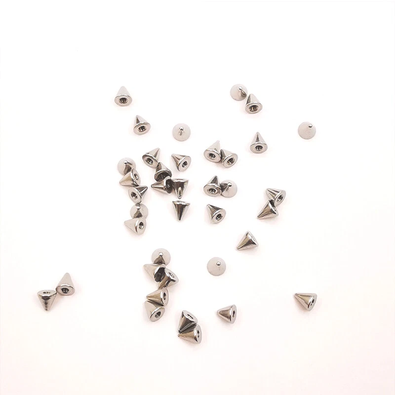 100PCS 3-6MM Threaded Replacement Spike Cone Piercing Barbell Parts Body Jewelry - Image 3 of 4