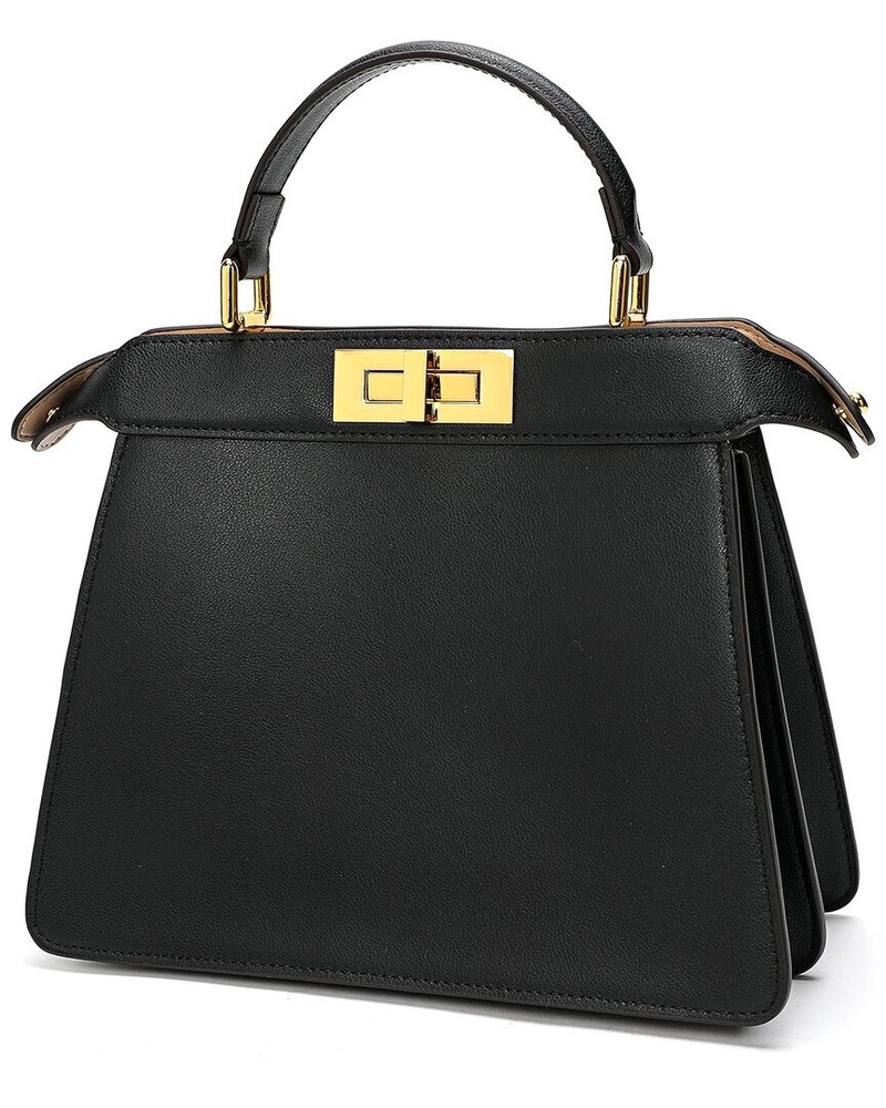 Tiffany & Fred Paris Smooth Nappa Leather Satchel Women's Black