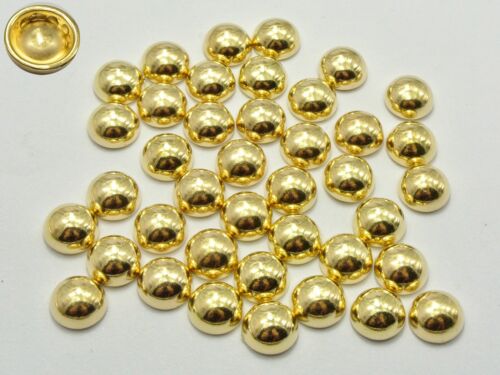 Craft DIY Gold Tone Metallic Acrylic Round Dome Studs Phone Case Deco 4mm-12mm - Picture 1 of 11