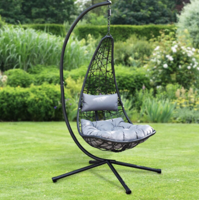 New York Hanging Egg Chair Outdoor Garden Egg Pod Chair with Cushion | eBay