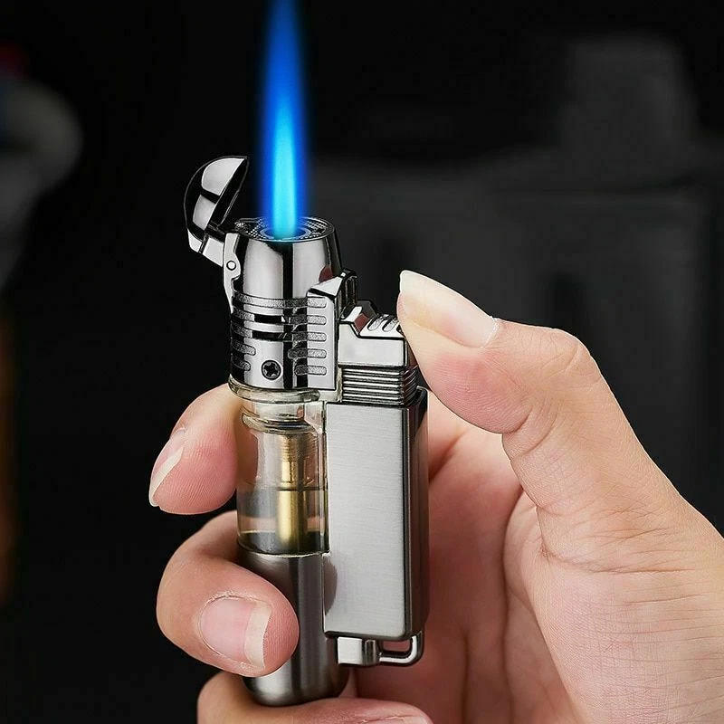 Windproof Turbo Lighter Gas Lighter Flame Butane Metal Cigarettes Lighters  Mini