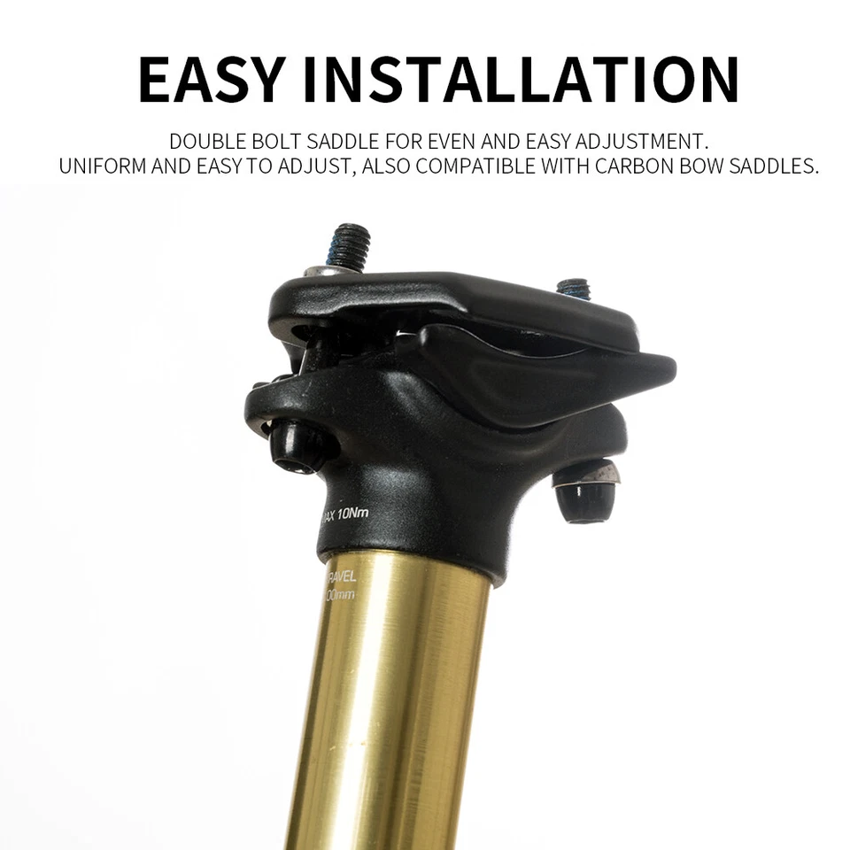 ZOOM Dropper Seatpost 30.9mm 31.6mm External Cable Routing for MTB ROAD  Bike - Image 4 of 4