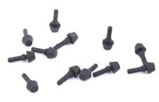 3/16" Tall Ridged Rubber Feet 1/8" Hole x 5/16" OD  Push in Fits 1/16" Panels