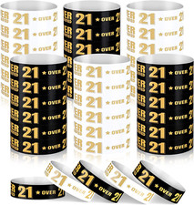 600 Pcs over 21 Wristbands for Events Colored Waterproof Wrist Bands Paper Wrist