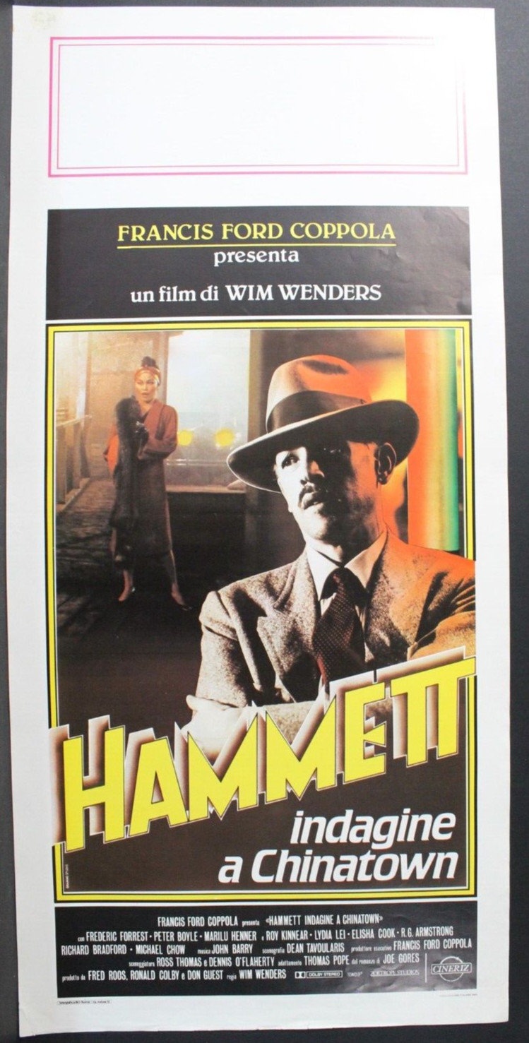 Locandina originale film Hammett - Indagine a Chinatown (1982) - Regia di Wim Wenders