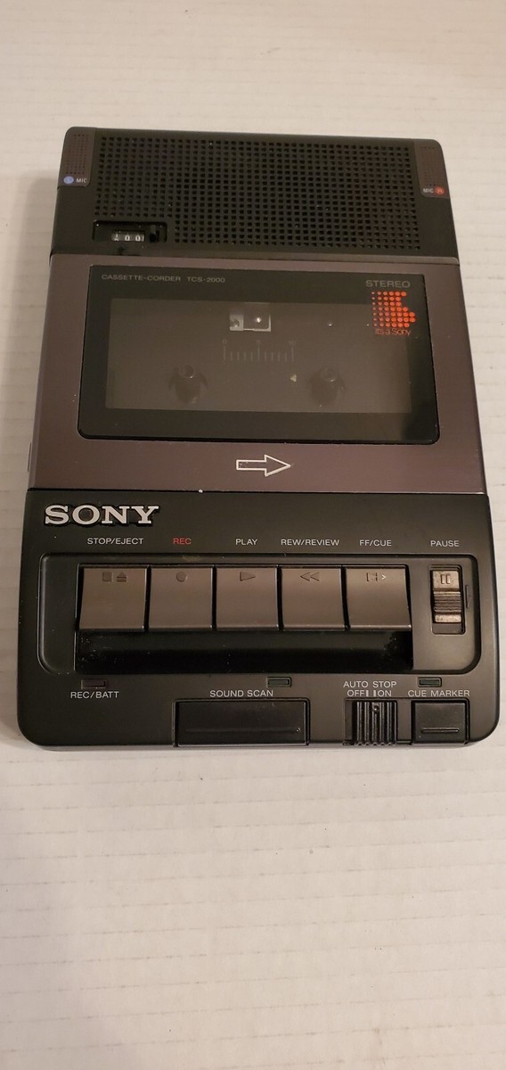 Vintage Sony TCS-2000 Cassette Recorder Portable Player 1990 Made