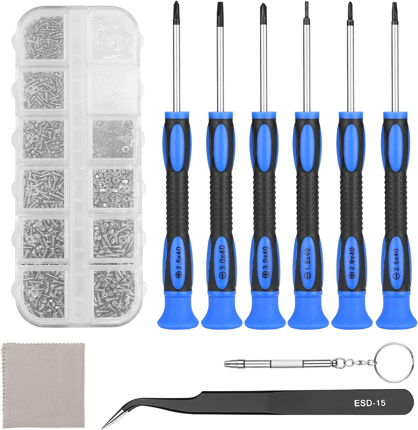 Hautton Eyeglass Repair Kits, 6 Pcs Precision Screwdriver Tool