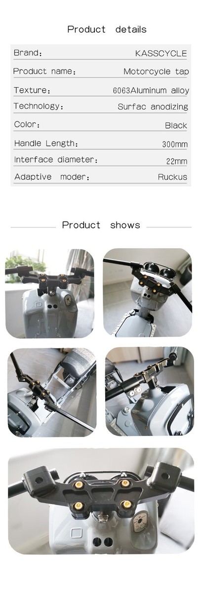 Handlebar Handle Bars Scooter Modified Parts CNC Honda Ruckus