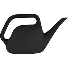 Bloem Resin Watering Can with Water Level Markings, Black, 0.4 Gallon Capacity