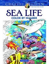 Creative Haven Sea Life Color by Number Coloring Book