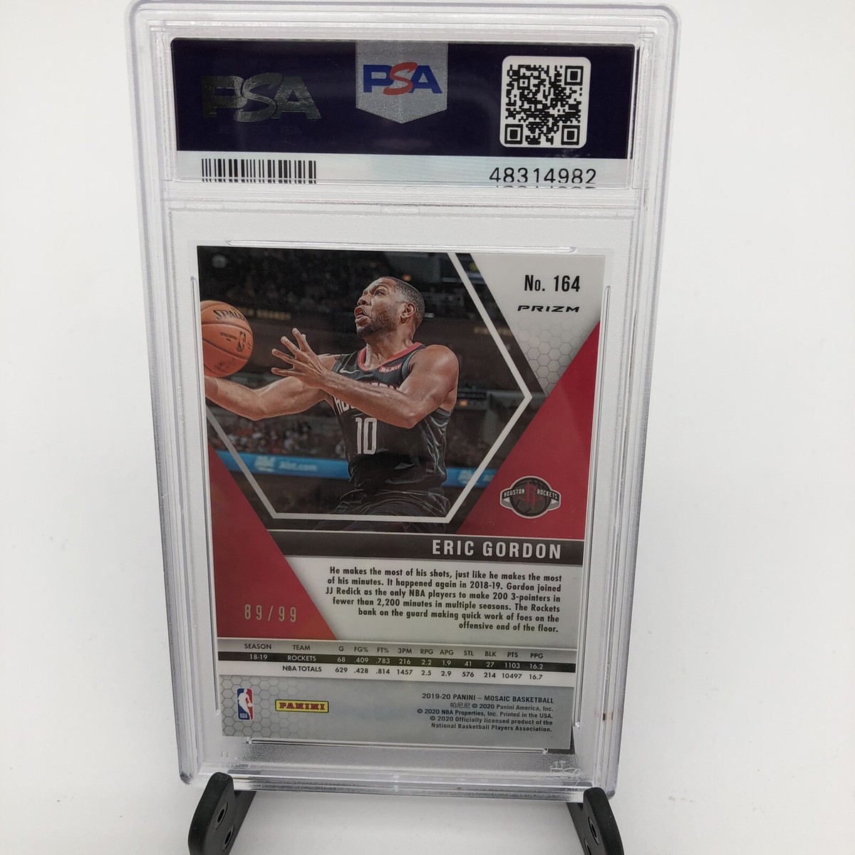 ERIC GORDON 2019-20 PANINI MOSAIC BLUE #164 /99 - PSA Gem Mint 10