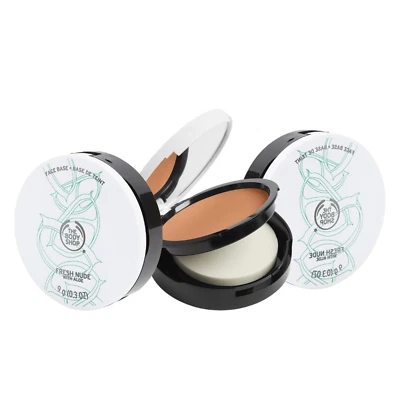 3 x THE BODY SHOP Face Base Setting Compact Pressed Powder Buildable Coverage 9g