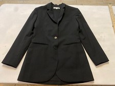 Women s Dior D Uniforms 100 Wool Two Button Long Sleeve Black Blazer Size 4