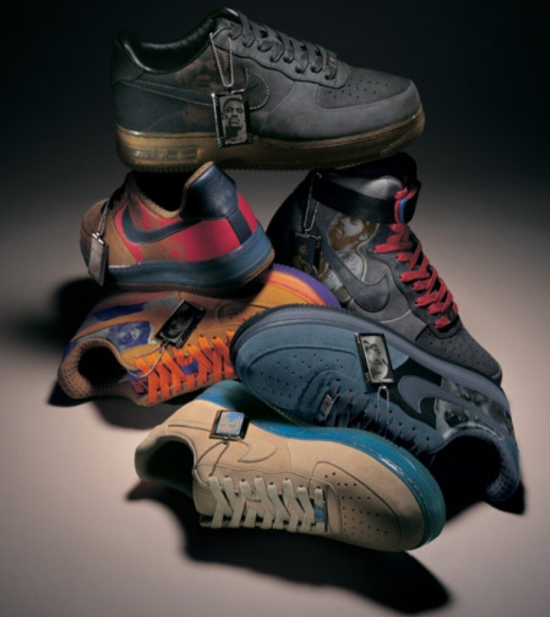 2007 Nike Air Force 1 Men\'s 9.5 Supreme \'07 Kobe Bryant 315095-221 Brown Blue Buy Nike Air Force 1 Supreme  main image 4