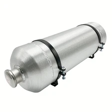 Gas Tank 8''x24'' 5 Gallons 1/4 NPT Vertical  Round Fuel Tank Cell Aluminum Spun
