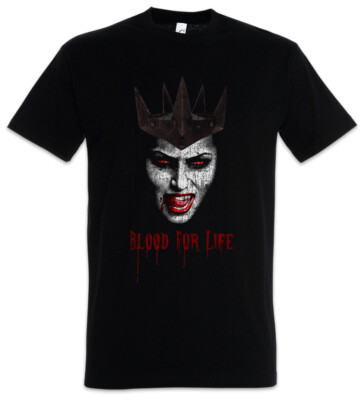 Vampire Blood For Life Herren T-Shirt Vampir Blut True Gebiss Zähne Biss Bite