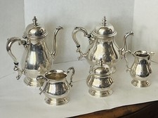 5 PC INTERNATIONAL STERLING TEA & COFFEE SET 2517 G INITIAL "K"  77.705 TOZ FINE