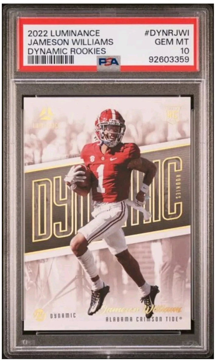 Jameson Williams Panini Luminance Dynamic Rookies #DYNRJWI Base