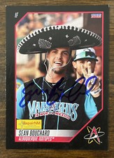 SEAN BOUCHARD Signed 2022 Choice Albuquerque Isotopes Baseball Card Rockies AUTO