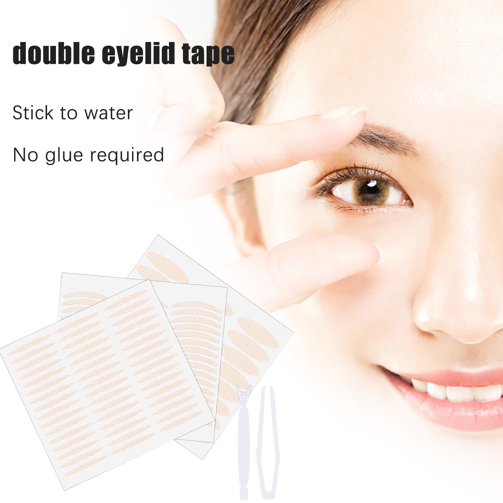 Eyelid Tape Stickers 250Pcs Natural Invisible Adhesive Waterproof Eye Lift Strip